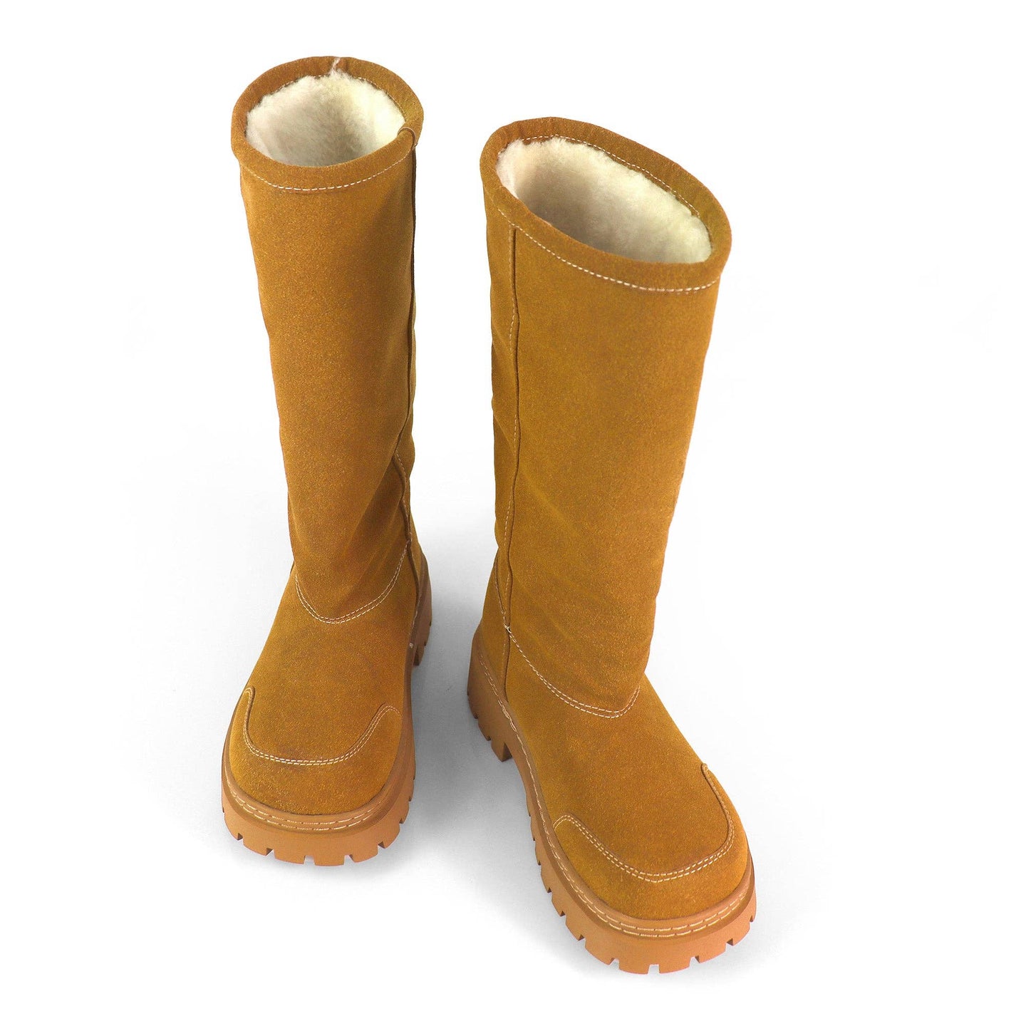 TORRIA-2 ROUND TOE ALASKA ANKLE BOOTS W/ LUG SOLE CAMEL