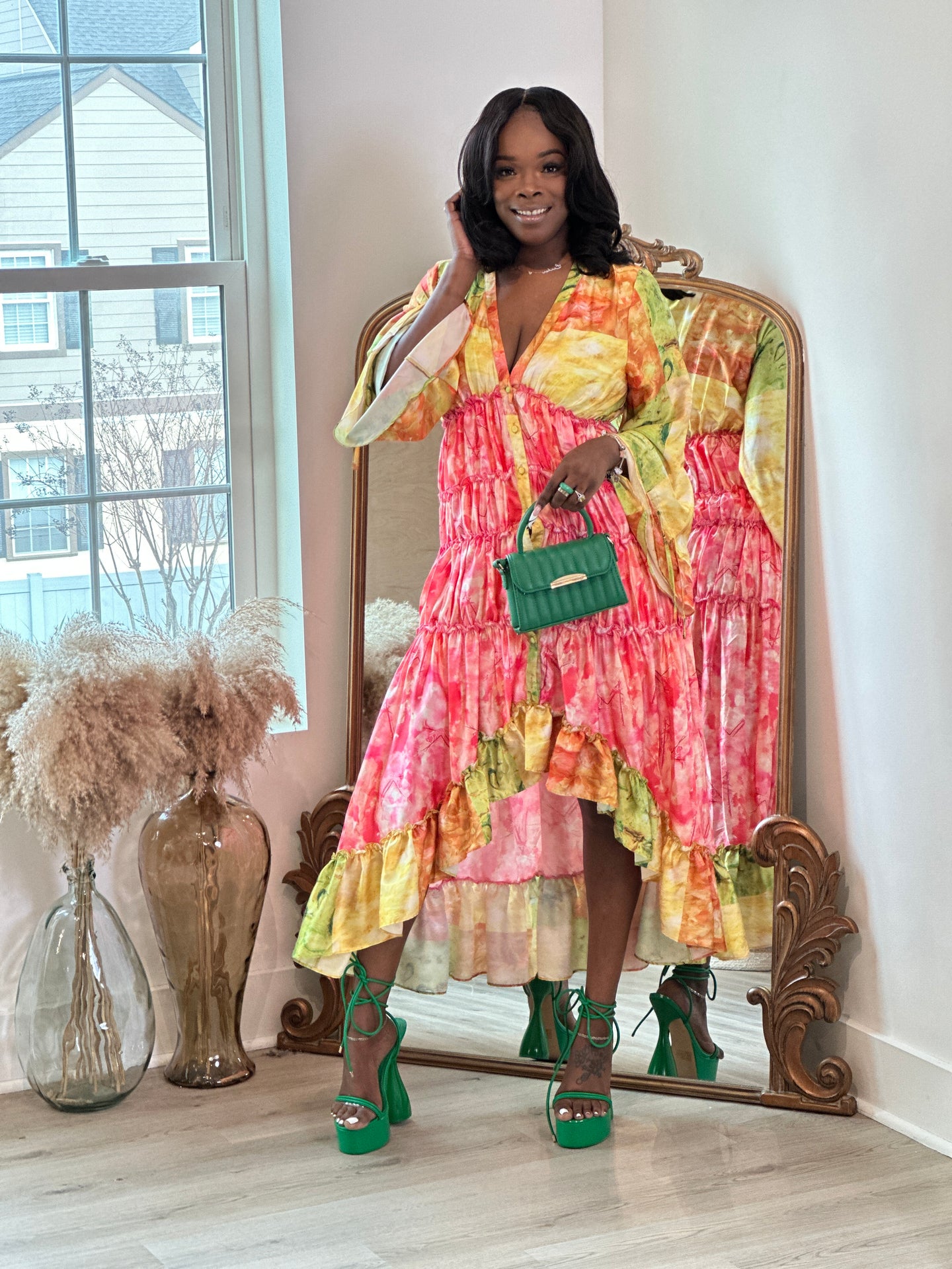 SPRING FLING TIERED DRESS