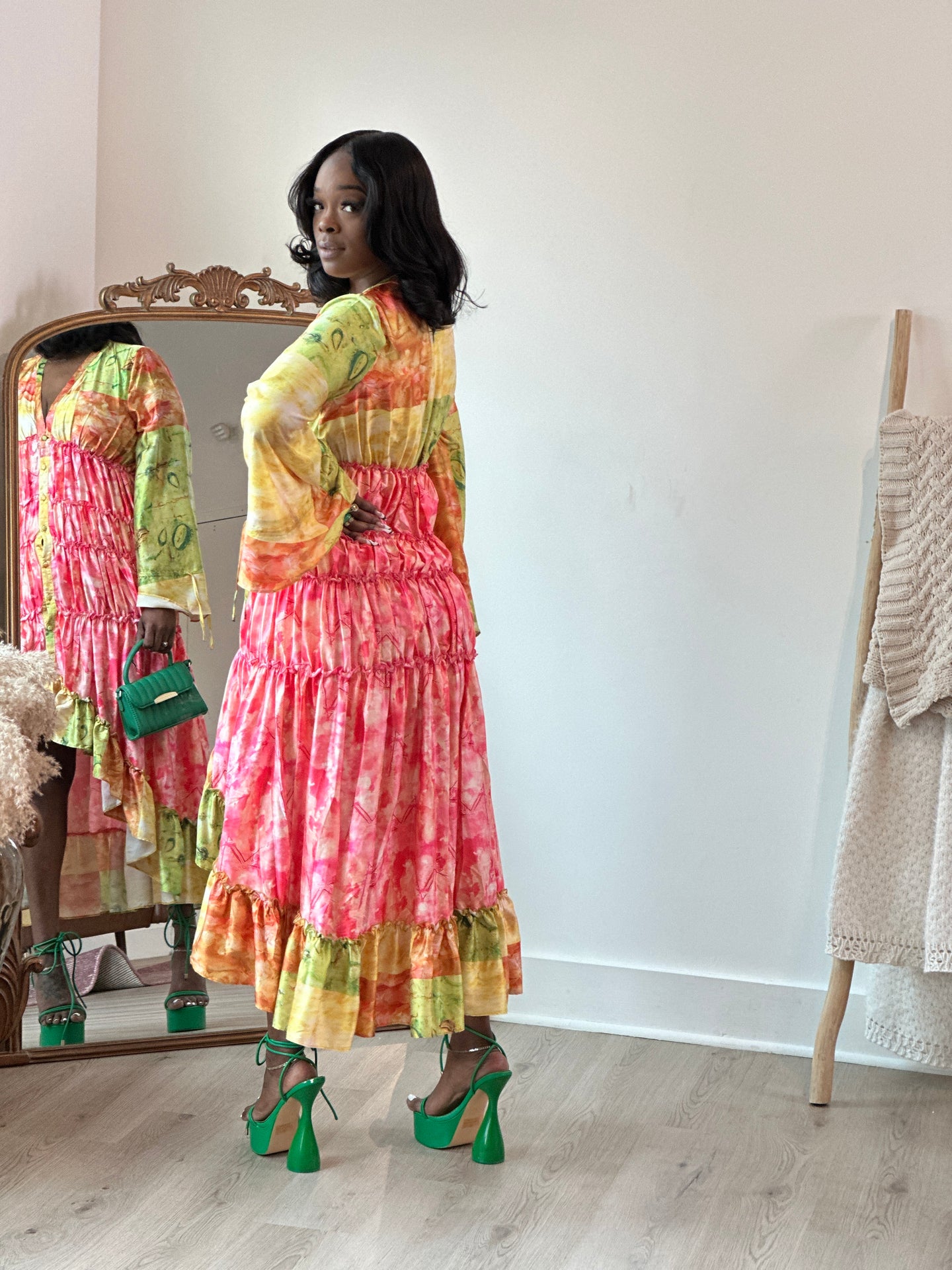 SPRING FLING TIERED DRESS