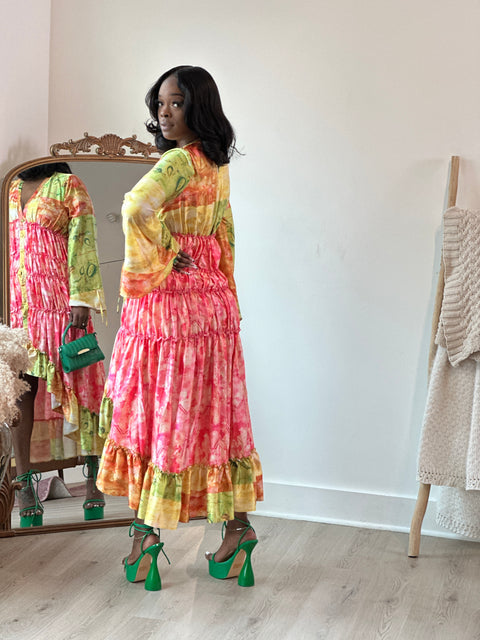 SPRING FLING TIERED DRESS