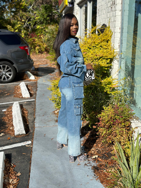 Allure Denim Jumpsuit - klassykurvezkouture