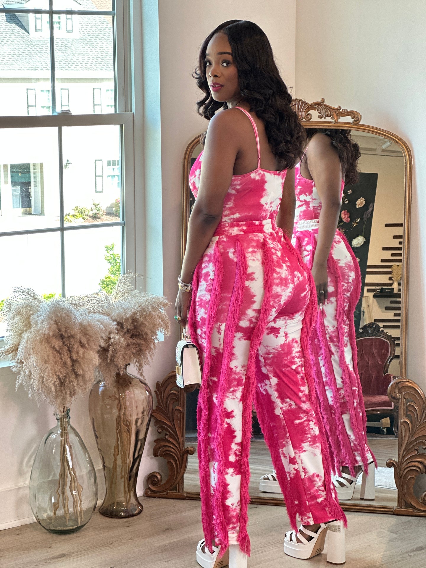 Emerald Dream Tie-Dye Jumpsuit – Plus Size Chic Lounge & Night-Out Style