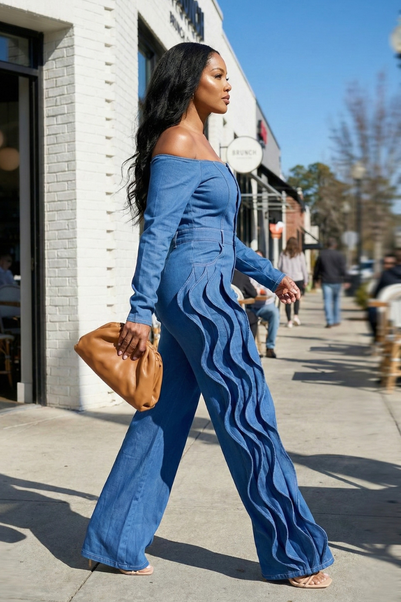 INDIGO WAVE JUMPSUIT