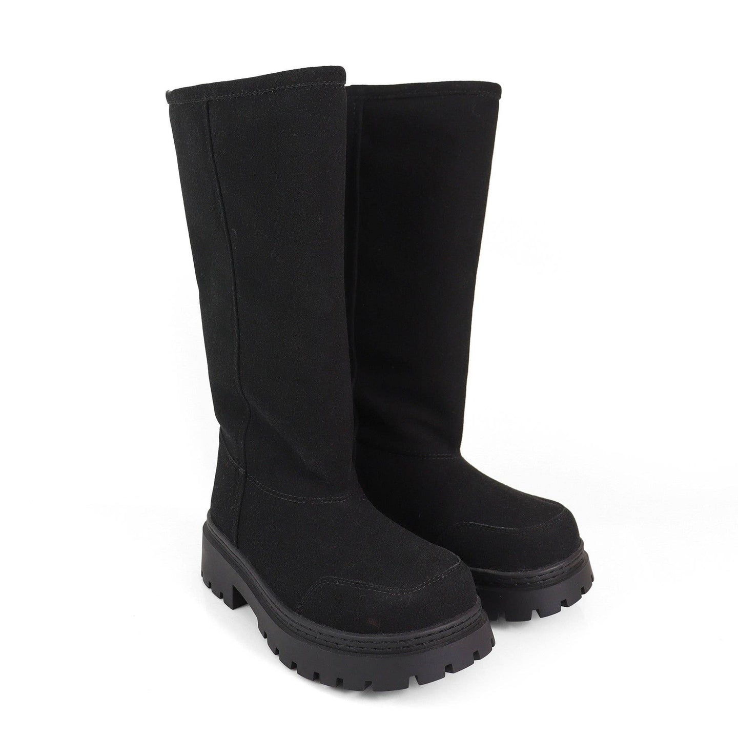 TORRIA-2 ROUND TOE ALASKA ANKLE BOOTS W/ LUG SOLE BLACK