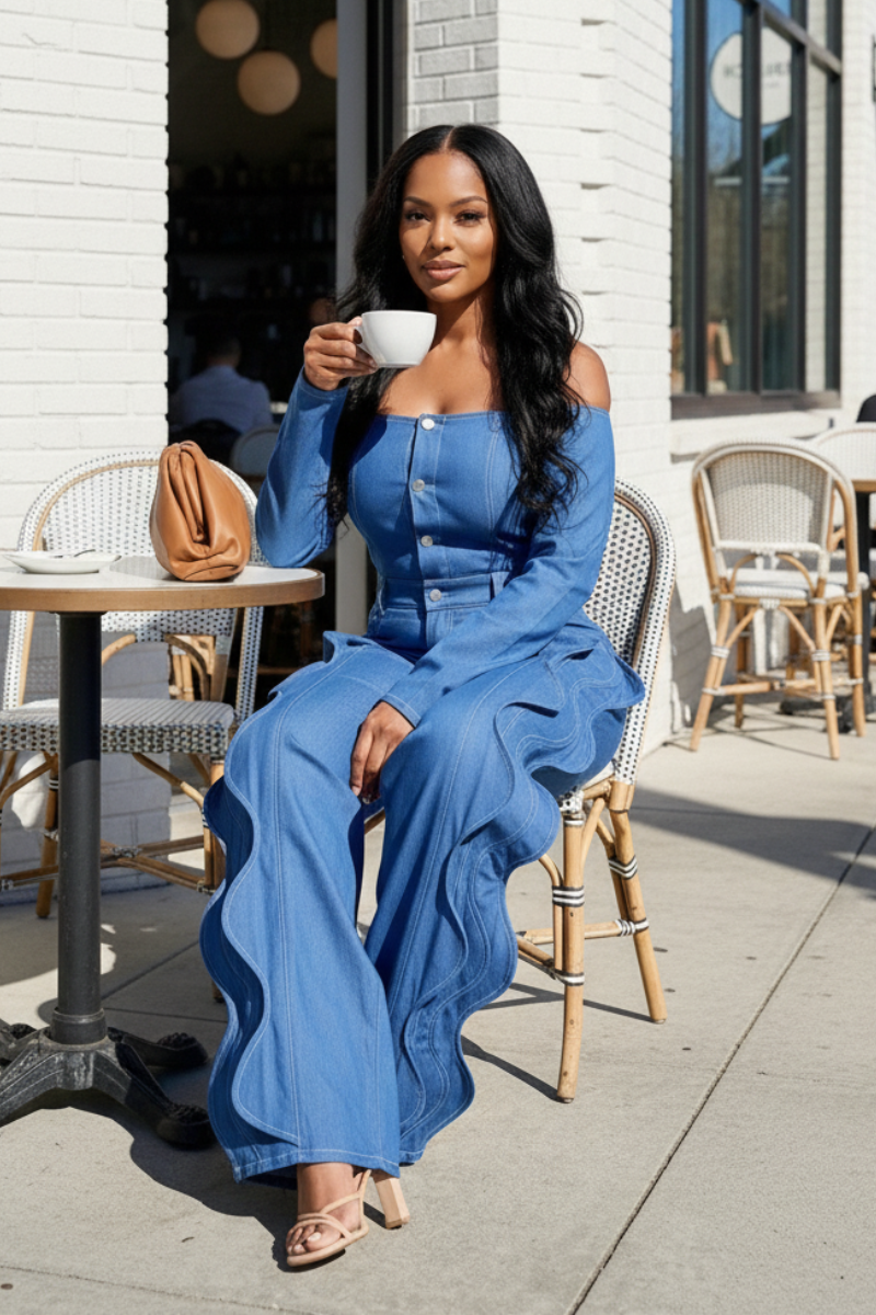INDIGO WAVE JUMPSUIT