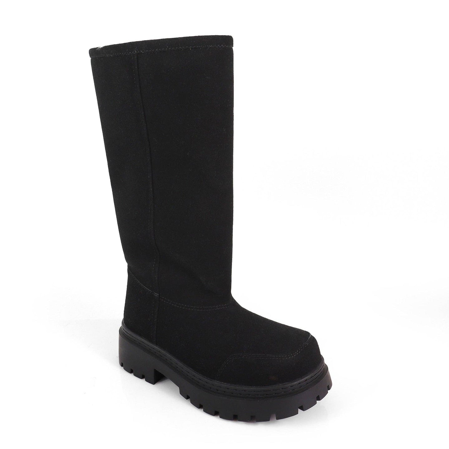 TORRIA-2 ROUND TOE ALASKA ANKLE BOOTS W/ LUG SOLE BLACK