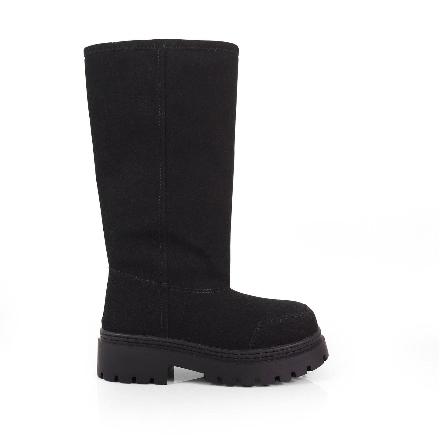 TORRIA-2 ROUND TOE ALASKA ANKLE BOOTS W/ LUG SOLE BLACK