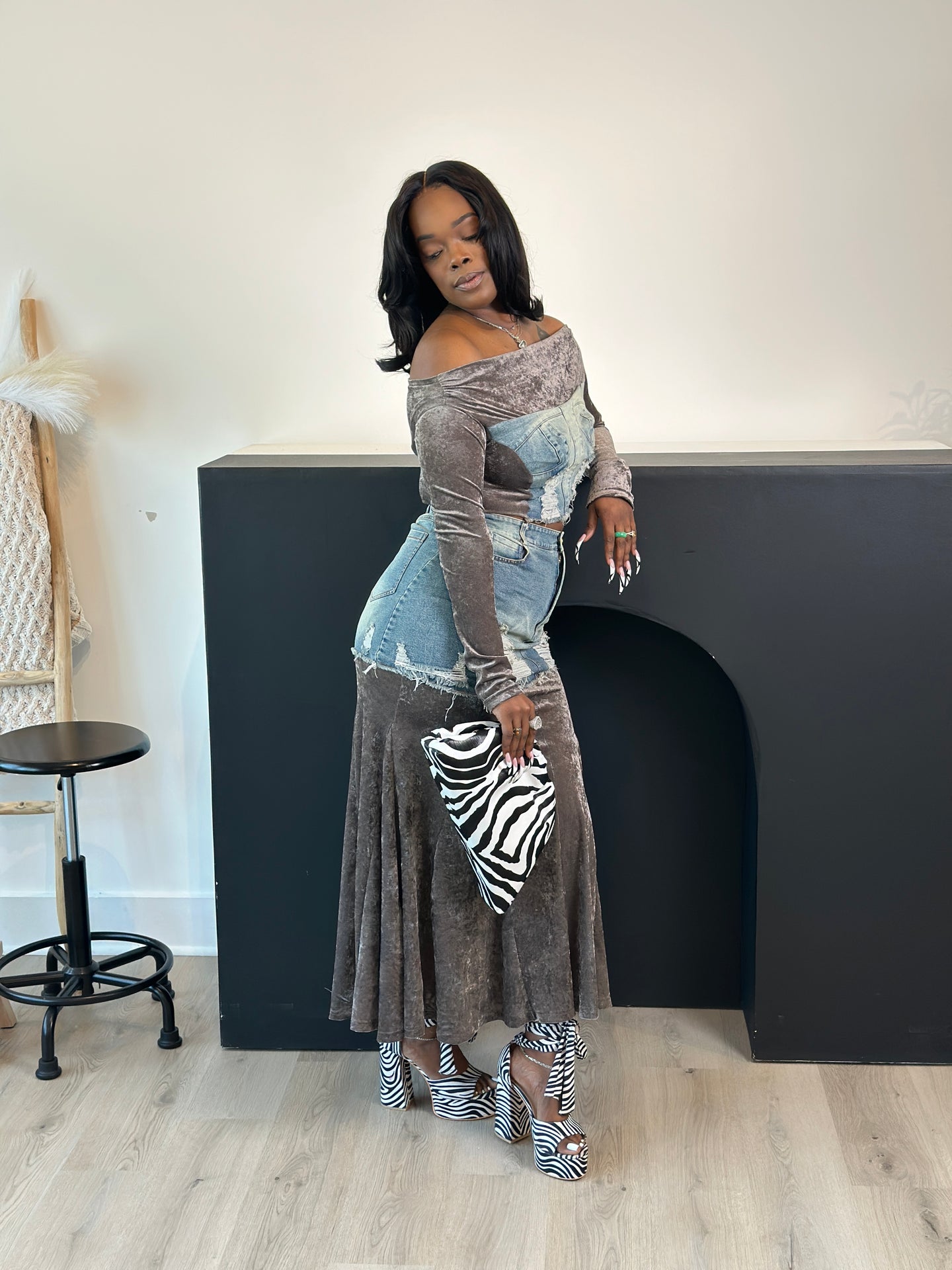 BOBBYS BROWN SKIRT SET