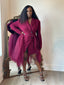 WINE WHISPER TULLE BLAZER DRESS