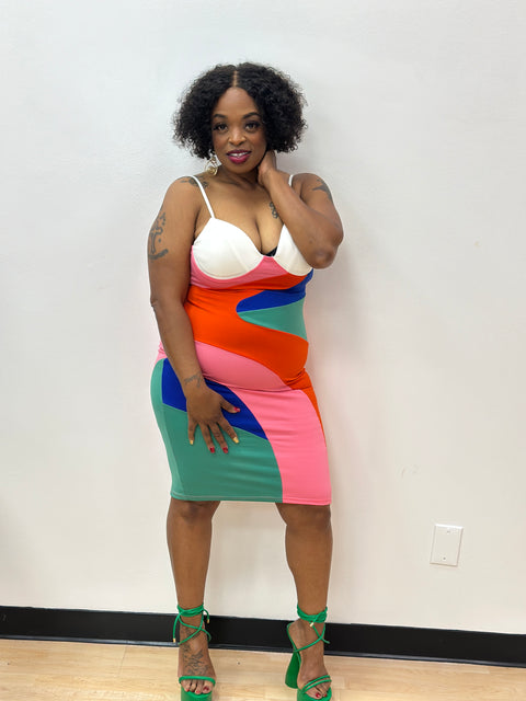 LYRICAL MIDI PLUS DRESS