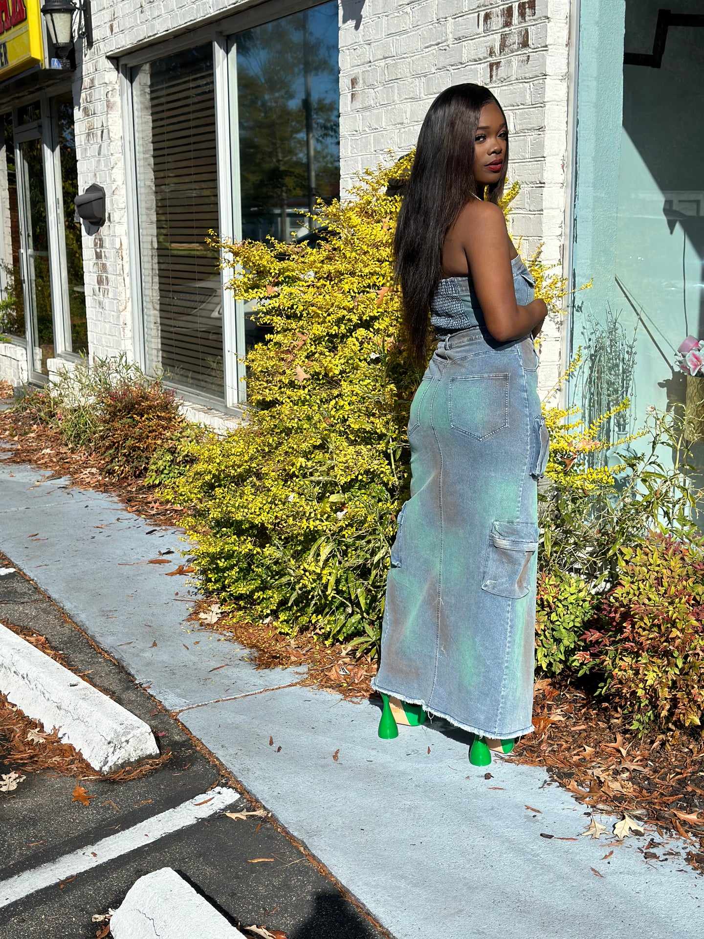 No Behavior Maxi Denim Dress - klassykurvezkouture