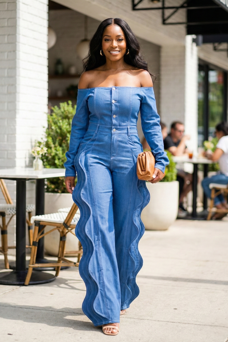 INDIGO WAVE JUMPSUIT