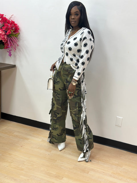 DECONSTRUCTED CAMO PANTS