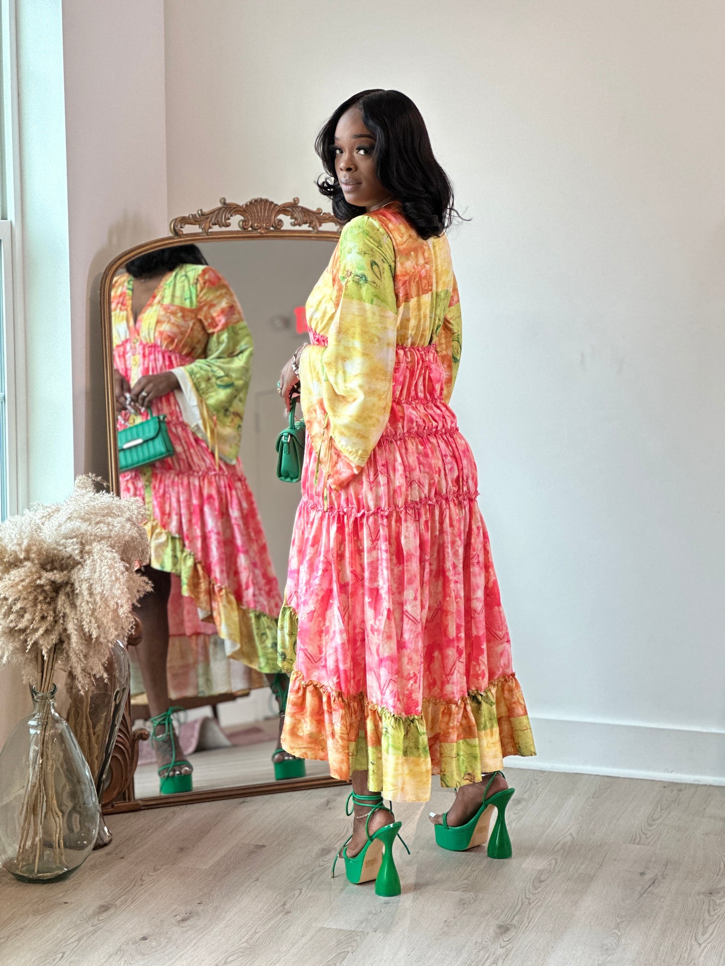 SPRING FLING TIERED DRESS