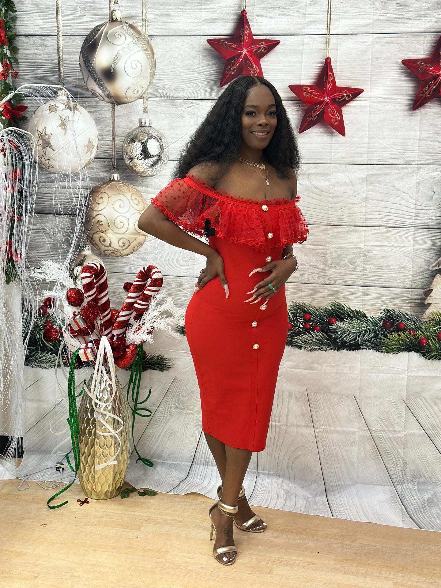 RICH AUNTY MIDI DRESS