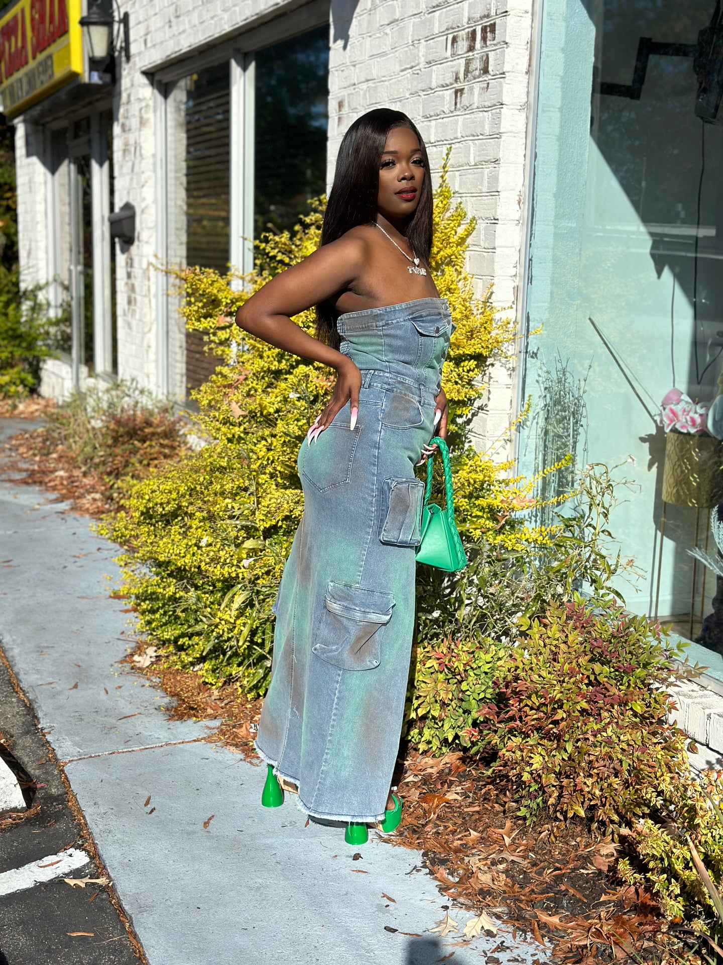No Behavior Maxi Denim Dress - klassykurvezkouture