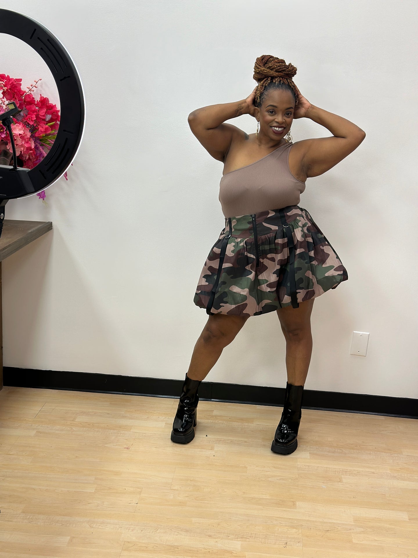 SOCKIT TO ME SKIRT(camo)
