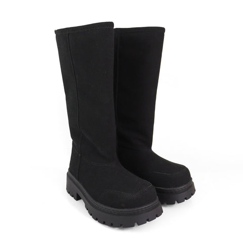 TORRIA-2 ROUND TOE ALASKA ANKLE BOOTS W/ LUG SOLE BLACK