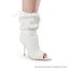 BEXIE-8 PEEP TOE ADJUSTABLE SLOUCH BOOTIE-WHITE