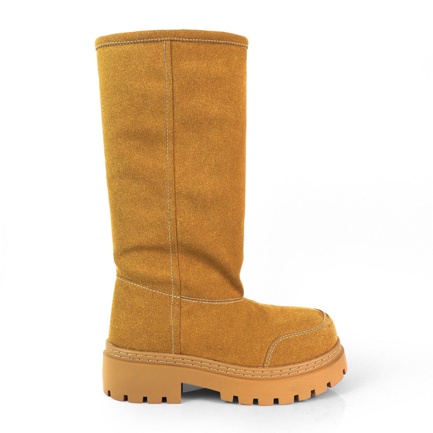 TORRIA-2 ROUND TOE ALASKA ANKLE BOOTS W/ LUG SOLE CAMEL