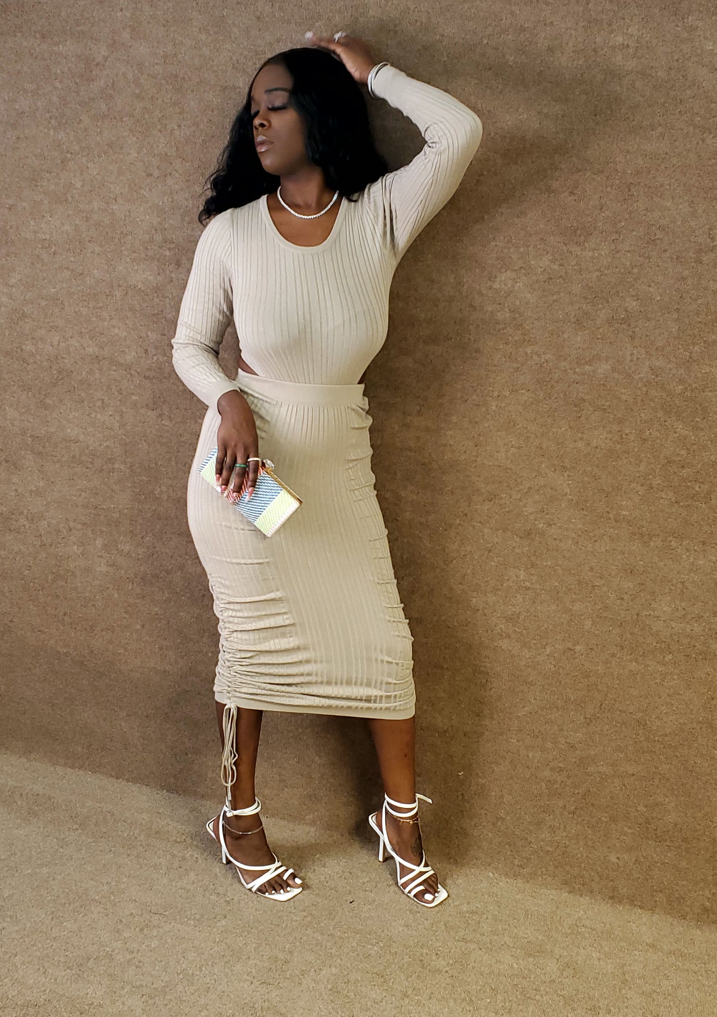 NANCY HIGHBODY MAXI SKIRT SET - klassykurvezkouture